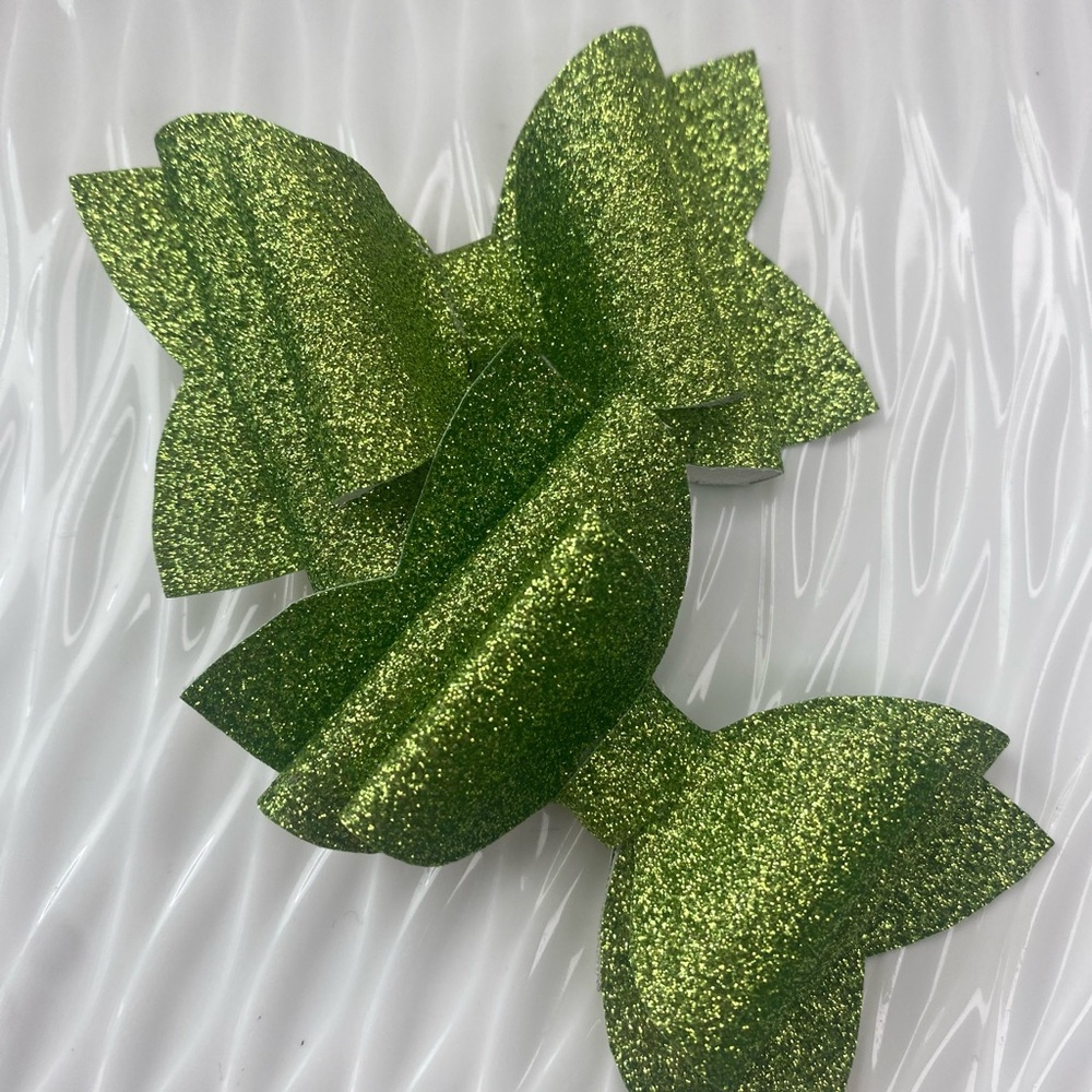 Glittery Green Hair Bow